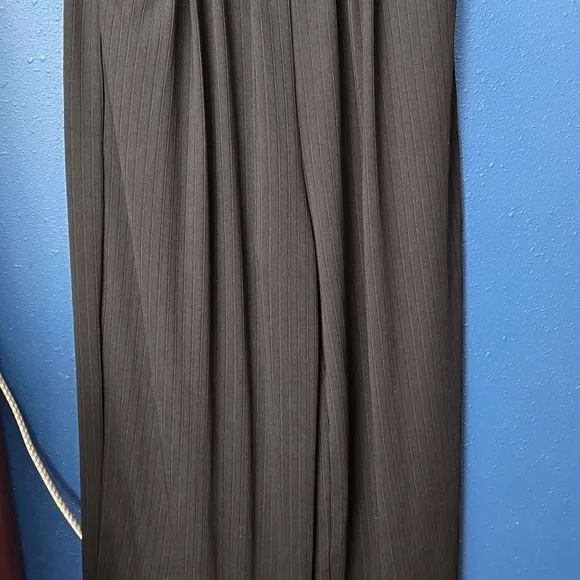 Women’s Black Pinstripe Pinafore Jumpsuit - Picture 3 of 5